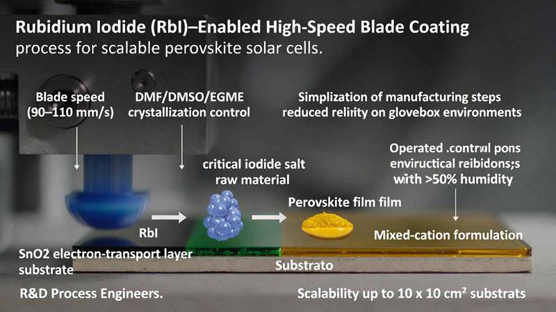 RbI-Enabled Blade Coating: Scalable Perovskite Solar Cells in Humid Air ...